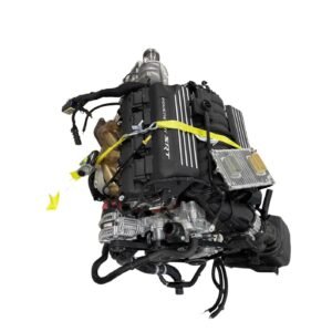 "6.4L SRT 392 HEMI motor and automatic transmission showcasing high-performance V8 powertrain engineered for Dodge SRT vehicles."