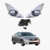 "Fog light kit for Toyota Camry 2012–2014 including left and right fog lamps, wiring harness, relay, and dashboard switch."