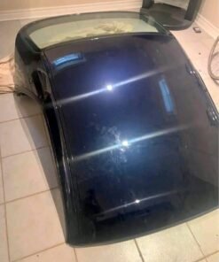 "BMW E46 Hardtop installed on a convertible, showing OEM fitment, aerodynamic design, and durable construction for year-round comfort."