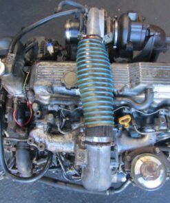 "TOYOTA 14B 3.7 Turbo Diesel engine showing robust cast iron block, turbocharger, and durable components."