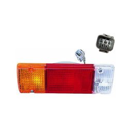"Single rear tail light for Toyota Hilux 2005–2011 TGN-KUN-GGN with square plug, clear lens, and durable housing."
